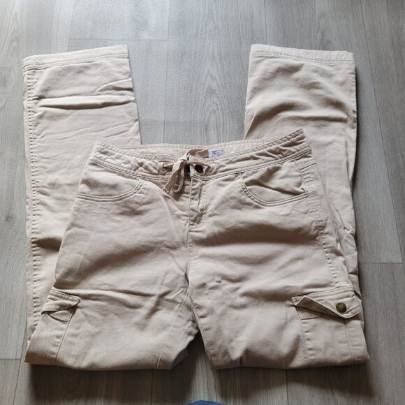 Guide Series Beige Cargo Pants With Drawstring Waist Size 4 - Picture 1 of 6